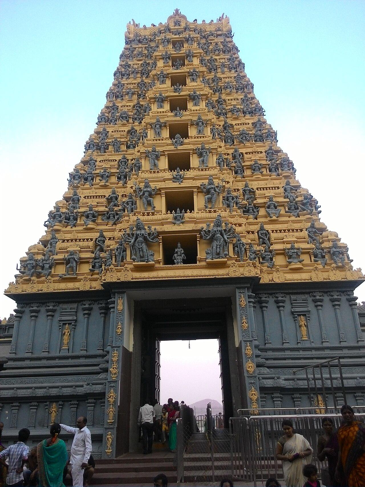 The Gali Gopuram gateway of Kanaka Durga Temple, Vijayawada